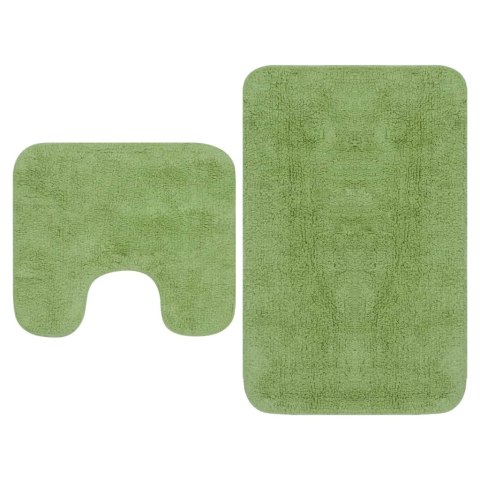  2-częściowy zestaw mat łazienkowych, tkanina, zielony Lumarko!