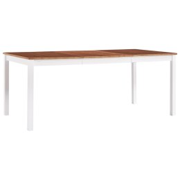  Stół do jadalni, biało-brązowy, 180x90x73 cm, drewno sosnowe Lumarko!