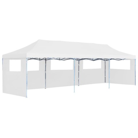  Składany namiot imprezowy z 5 ścianami bocznymi, 3 x 9 m, biały Lumarko!