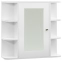  Szafka łazienkowa z lustrem, biała, 66x17x63 cm, MDF Lumarko!