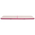  Mata gimnastyczna z pompką, 700x100x15 cm, PVC, różowa Lumarko!