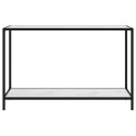  Stolik konsolowy, biały, 120x35x75 cm, szkło hartowane Lumarko!