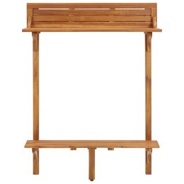  Barowy stolik balkonowy, 90x37x122,5 cm, lite drewno akacjowe