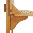  Barowy stolik balkonowy, 90x37x122,5 cm, lite drewno akacjowe Lumarko!