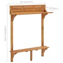  Barowy stolik balkonowy, 90x37x122,5 cm, lite drewno akacjowe Lumarko!